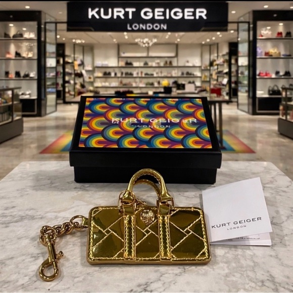 Kurt Geiger Accessories - Kurt Geiger NIB Gold Mini Bag Keychain Bag Charm